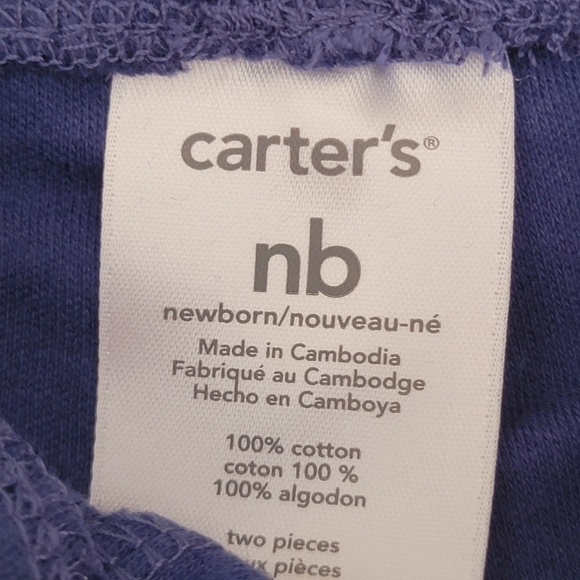 CARTER'S ♡ Navy|Green|Yellow Seahorse-Anchor-💕's DADDY'S CUTIE 2pc Outfit NB - Picture 8 of 8